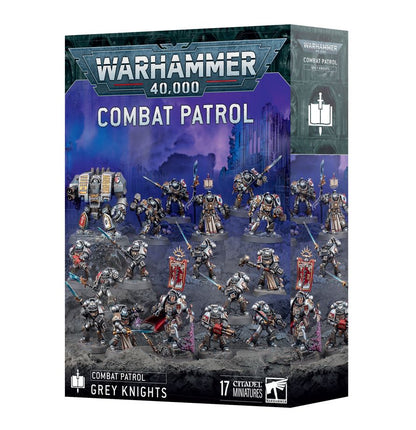 Warhammer 40,000 Grey Knights Combat Patrol box and miniatures