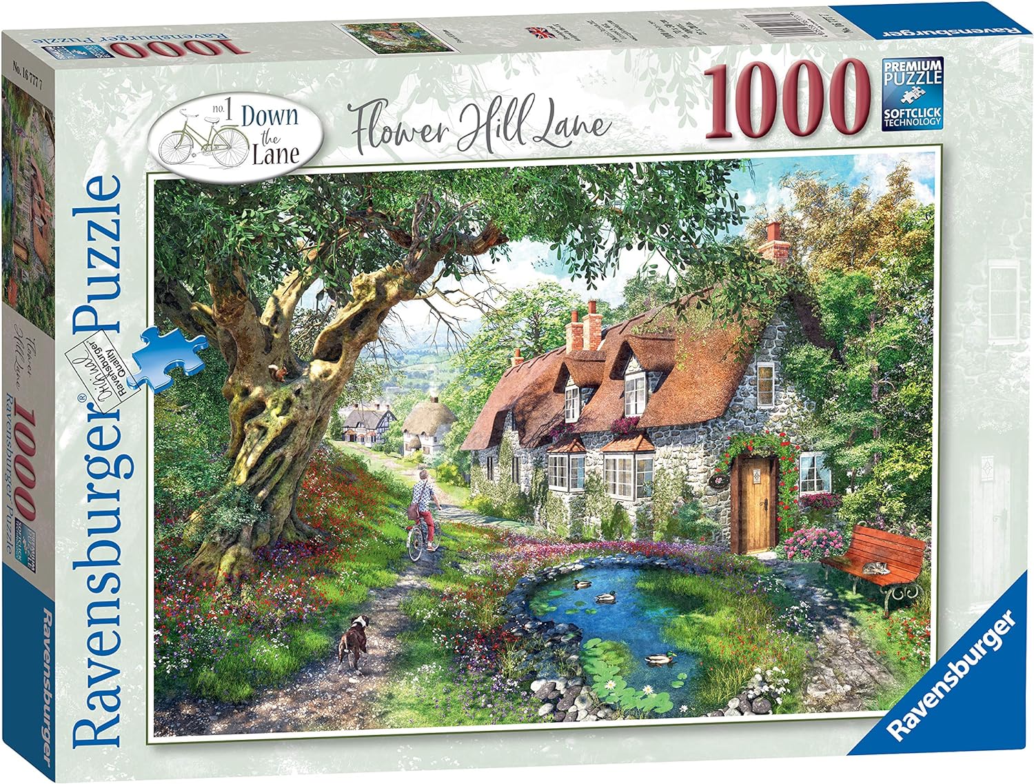 Down The Lane No.1 Flower Hill Lane 1000pc Puzzle