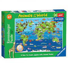 RAVENSBURGUER: ANIMALS OF THE WORLD 60 PCS