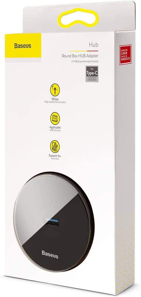 Baseus Round Box Hub Adapter 10CM Black