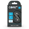 Core+ USB C to USB C Braided Cable Grey 1.2m