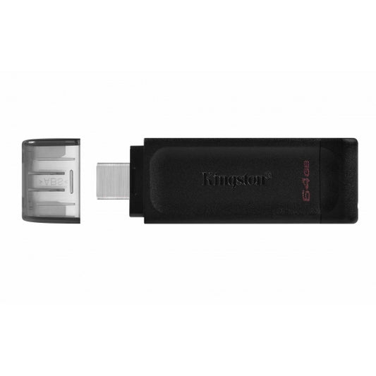 64GB Kingston DataTraveler DT70 USB Flash Drive - USB 3.2, Gen1, Type-C, 80MB/s R
