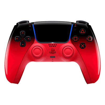 DualSense Techno Red Hyperpop controller front view