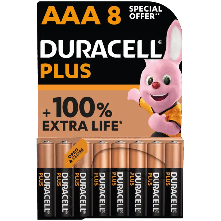 Duracell AAA Plus Power Boost Alkaline Batteries 8pk