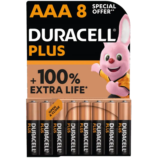 Duracell AAA Plus Power Boost Alkaline Batteries 8pk