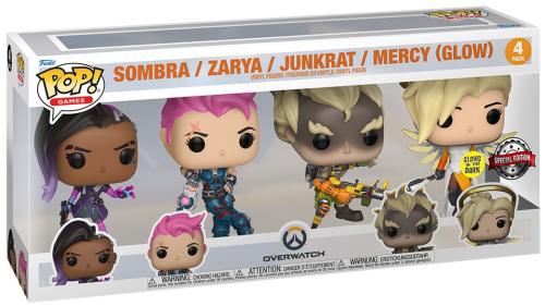 Funko POP: Overwatch Sombra, Zarya, Junkrat, Mercy Exclusive 4 Pack