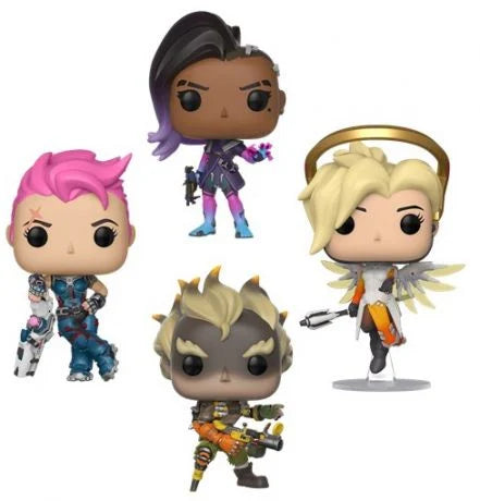 Funko POP: Overwatch Sombra, Zarya, Junkrat, Mercy Exclusive 4 Pack