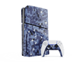 Maxx Tech PS5 Slim Blue Wave Camo faceplates kit on console and controller