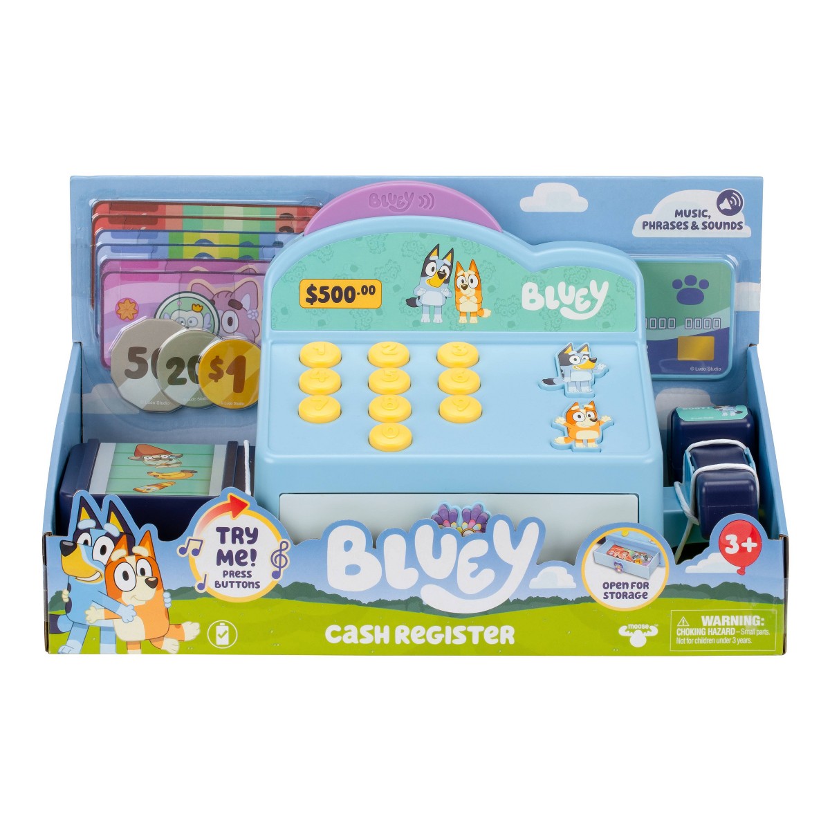 Bluey Cash Checkout playset detail