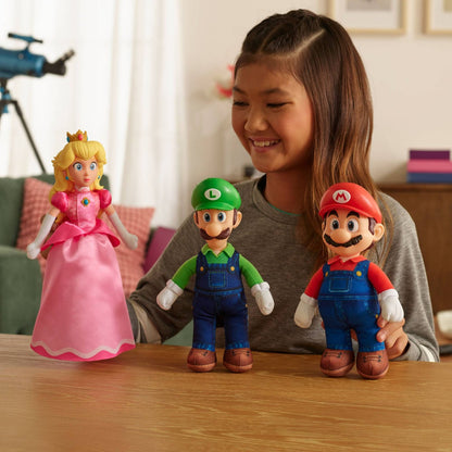 The Super Mario Galaxy Movie Mario Luigi and Peach plush assortment