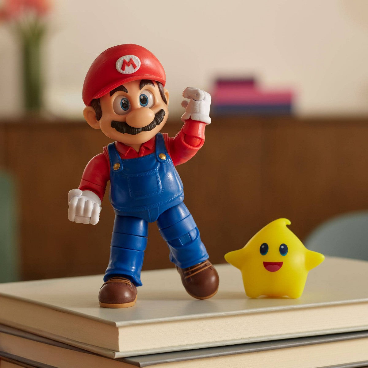 The Super Mario Galaxy Movie Mario action figure lifestyle image