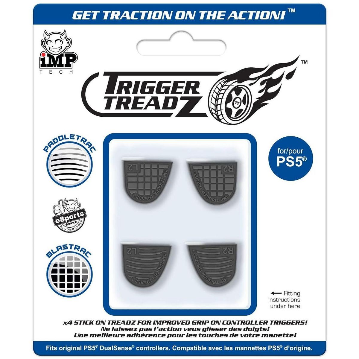 iMP Tech Trigger Treadz 4 Pack for PS5 packaging