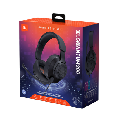 JBL Quantum 200 Black Wired Gaming Headset