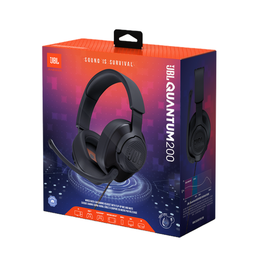 JBL Quantum 200 Black Wired Gaming Headset