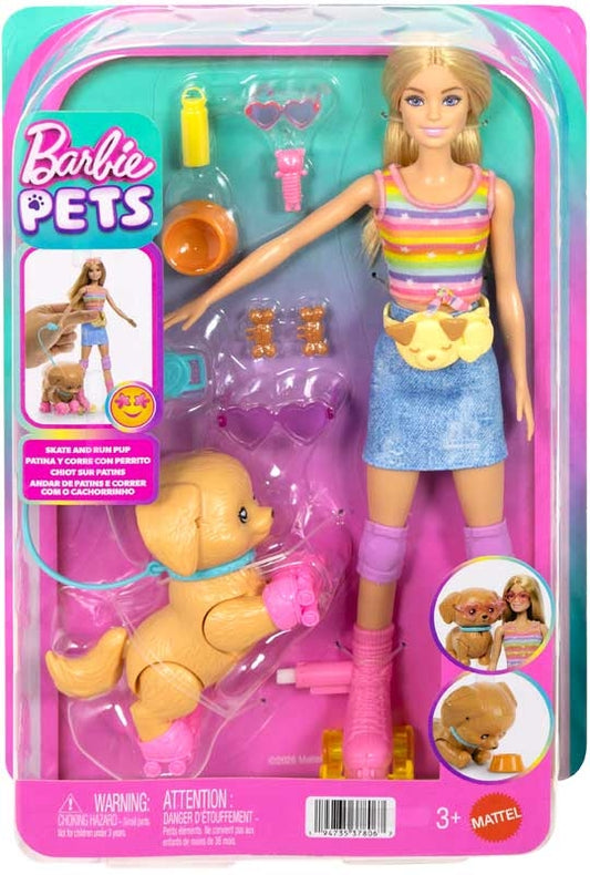 Barbie Roller-Skating Doll and Pet Pal - Blonde - view 1