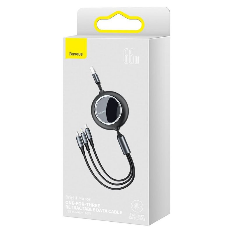 Baseus Bright Mirror Cable 3V1 1.2M Black