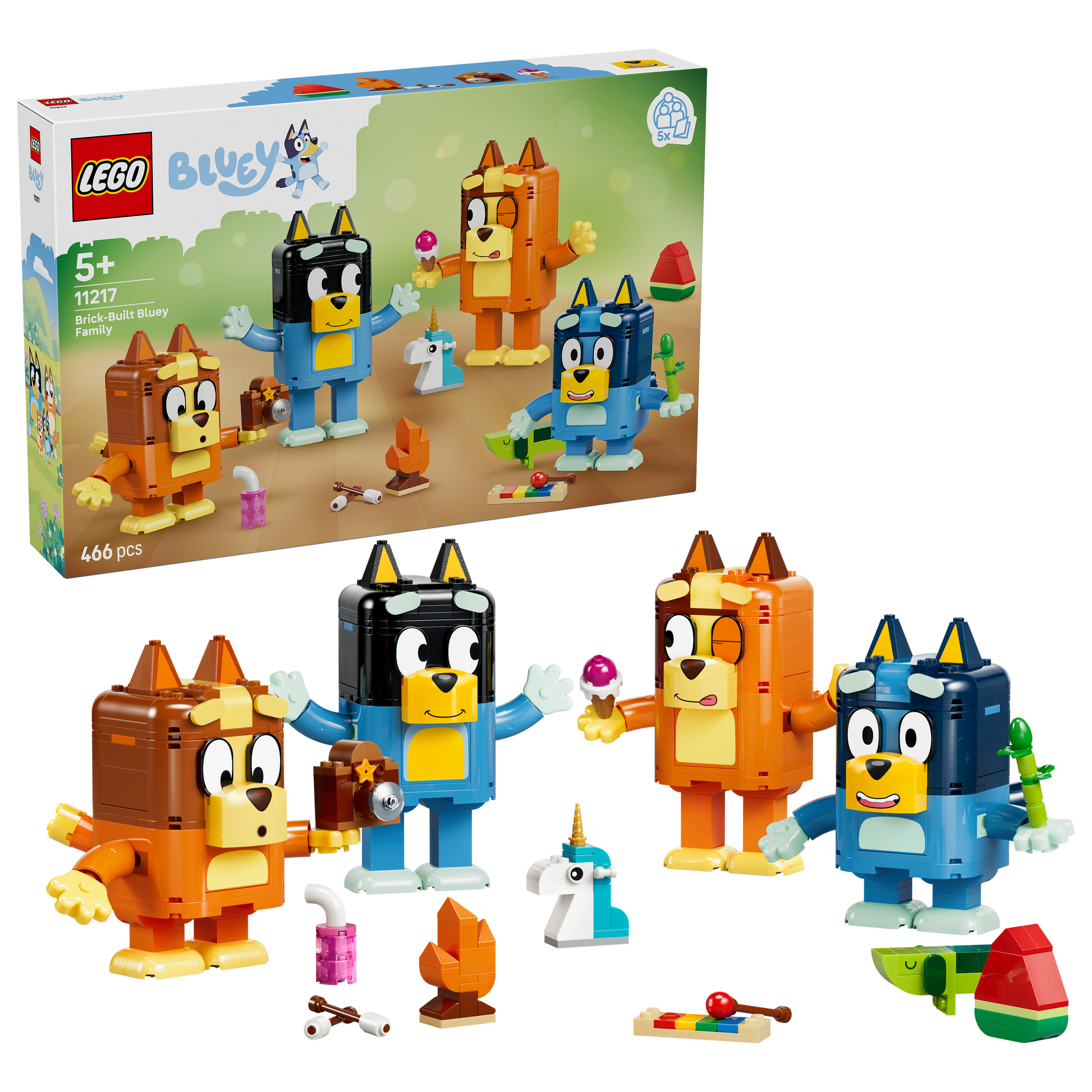 LEGO® | Bluey: Brick-Built Bluey Family (11217) - box and product image