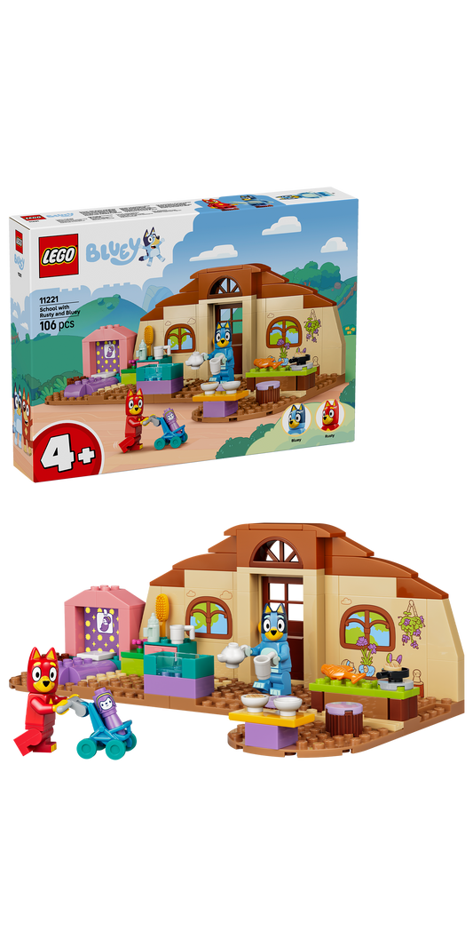 LEGO® | Bluey: School with Rusty and Bluey (11221) - box and product image