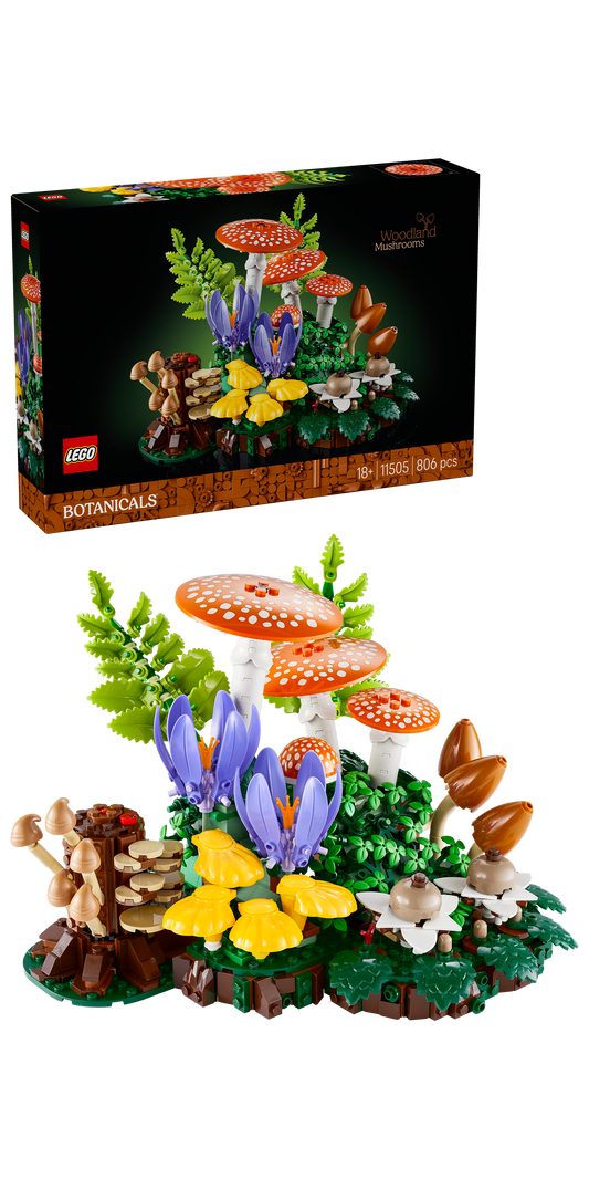 LEGO® | Botanicals: Woodland Mushrooms (11505) - box and product image