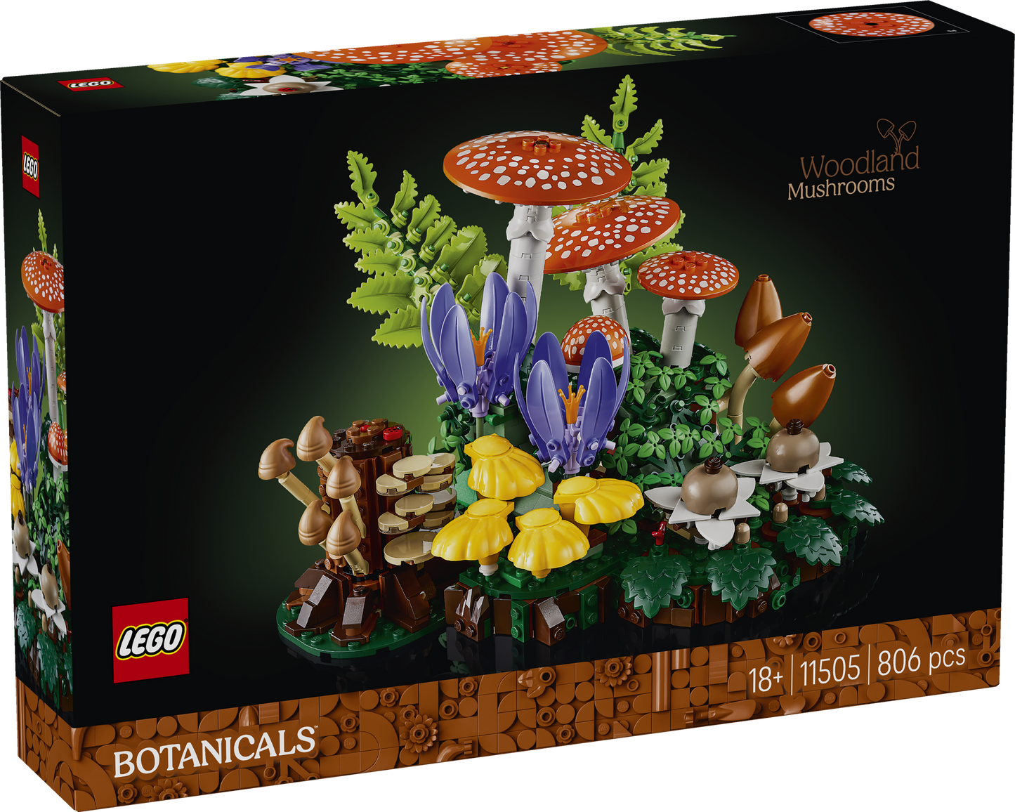 LEGO® | Botanicals: Woodland Mushrooms (11505) - box front