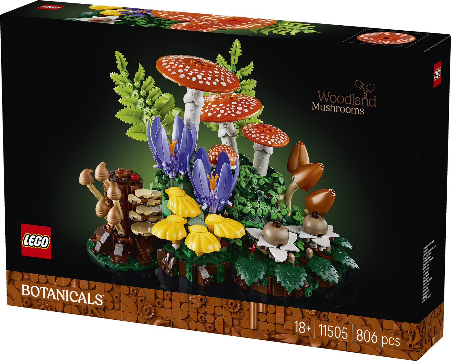 LEGO® | Botanicals: Woodland Mushrooms (11505) - box detail