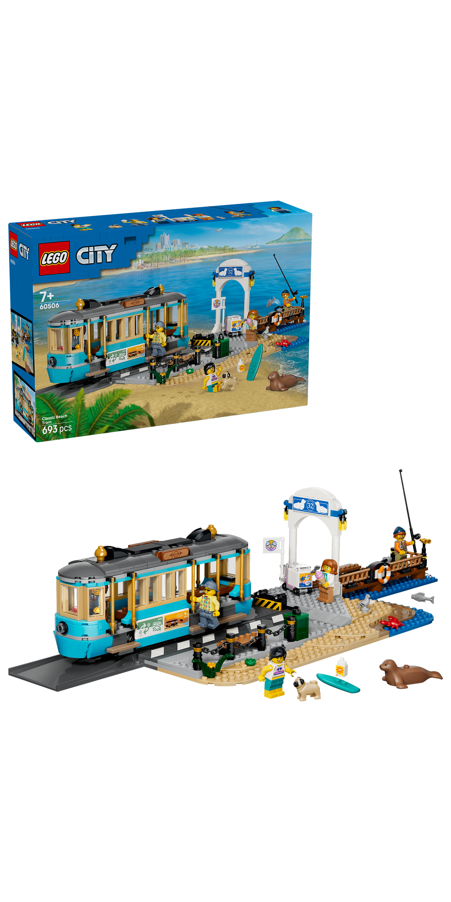 LEGO® | City: Classic Beach Streetcar (60506) - box and product image