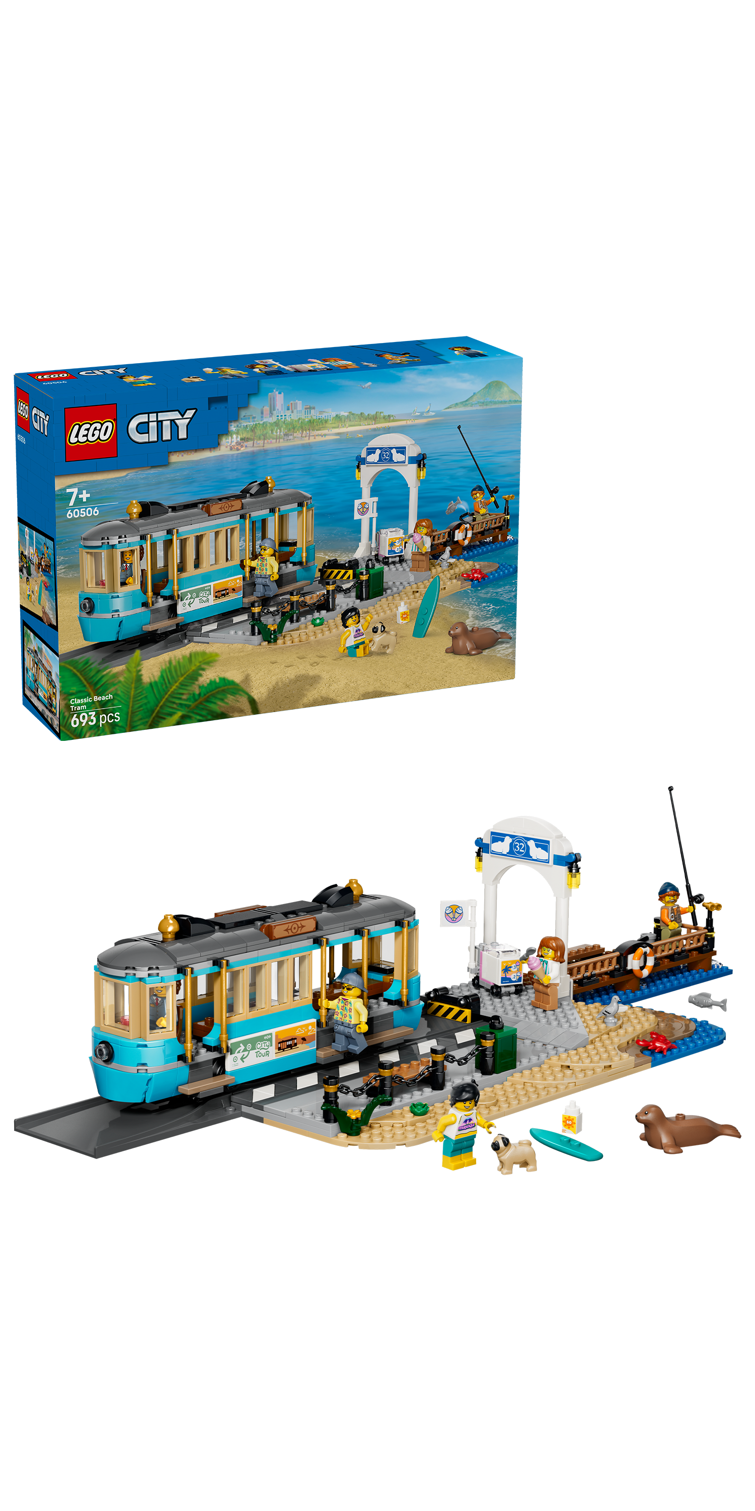 LEGO® | City: Classic Beach Streetcar (60506) - box and product image