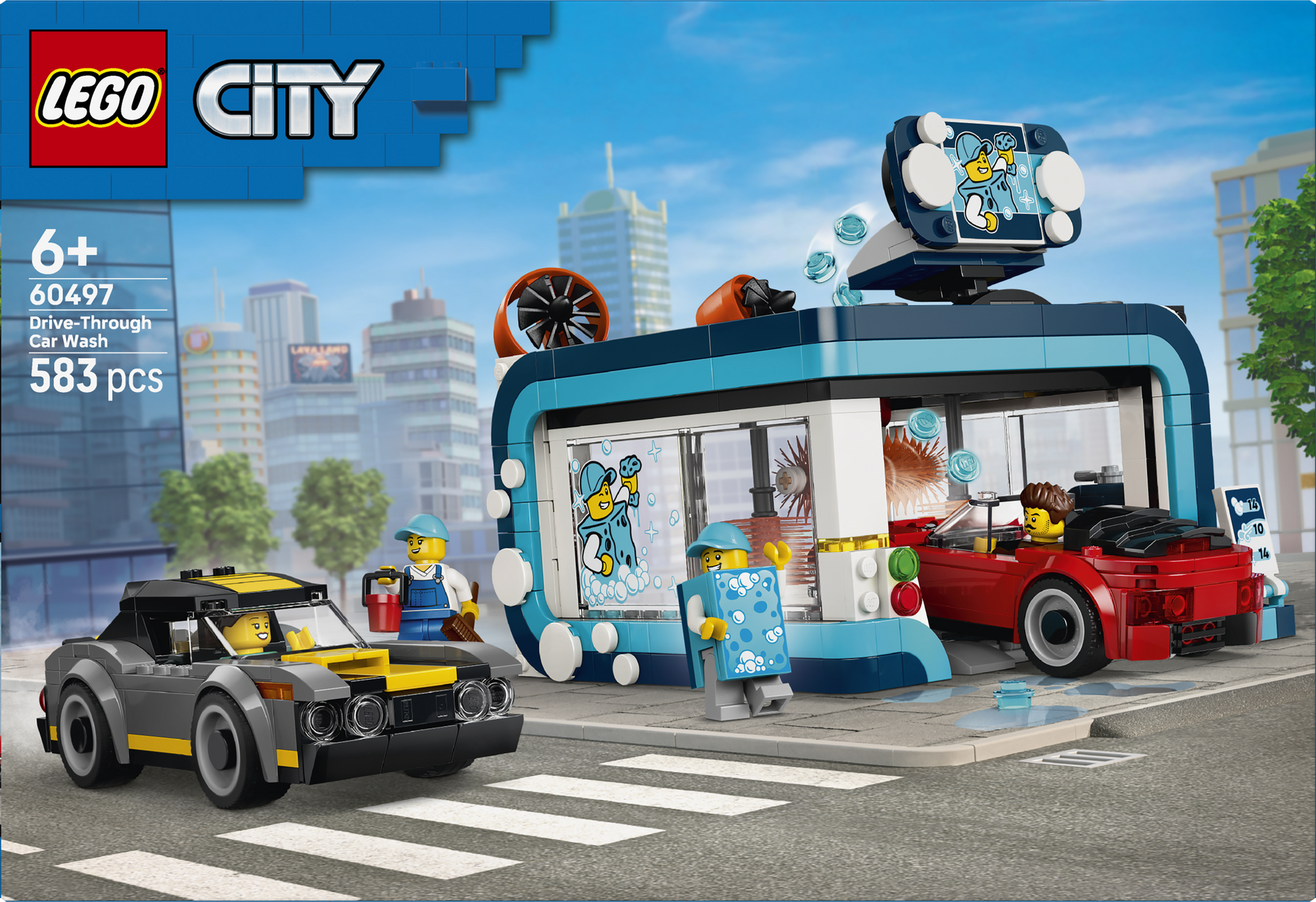 LEGO® | City: Drive-Through Car Wash (60497) - box back