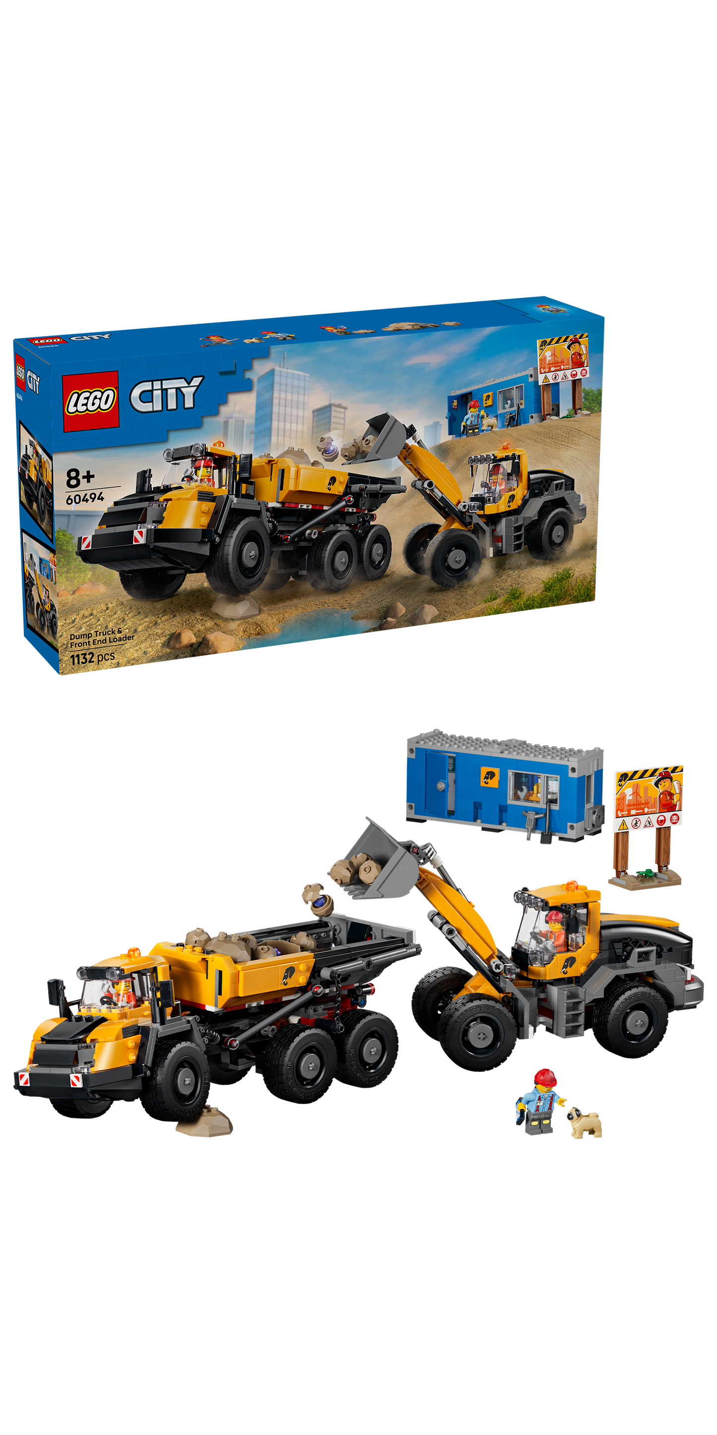LEGO® | City: Dump Truck & Front End Loader (60494) - box and product image