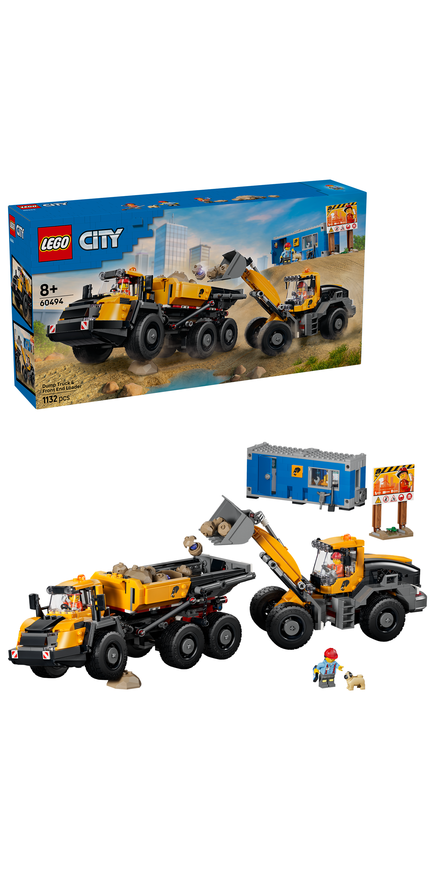 LEGO® | City: Dump Truck & Front End Loader (60494) - box and product image