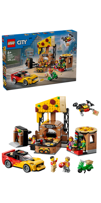 LEGO® | City: Pizza Delivery Experience with Vehicles (60496) - box and product image