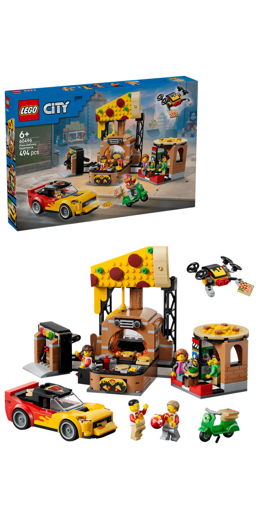 LEGO® | City: Pizza Delivery Experience with Vehicles (60496) - box and product image