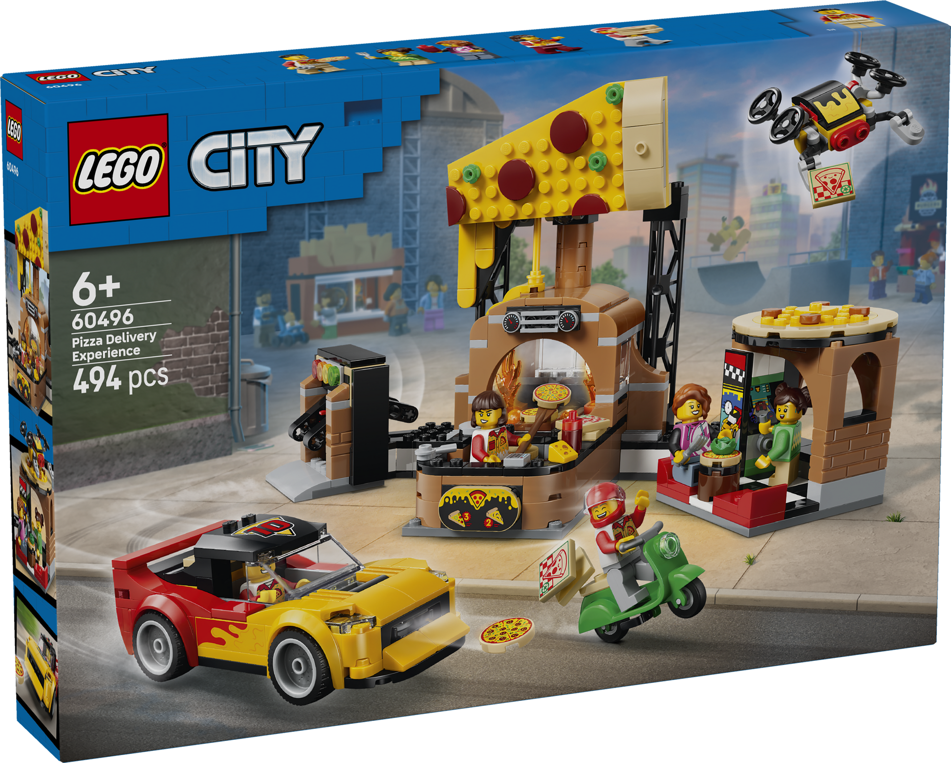 LEGO® | City: Pizza Delivery Experience with Vehicles (60496) - box front