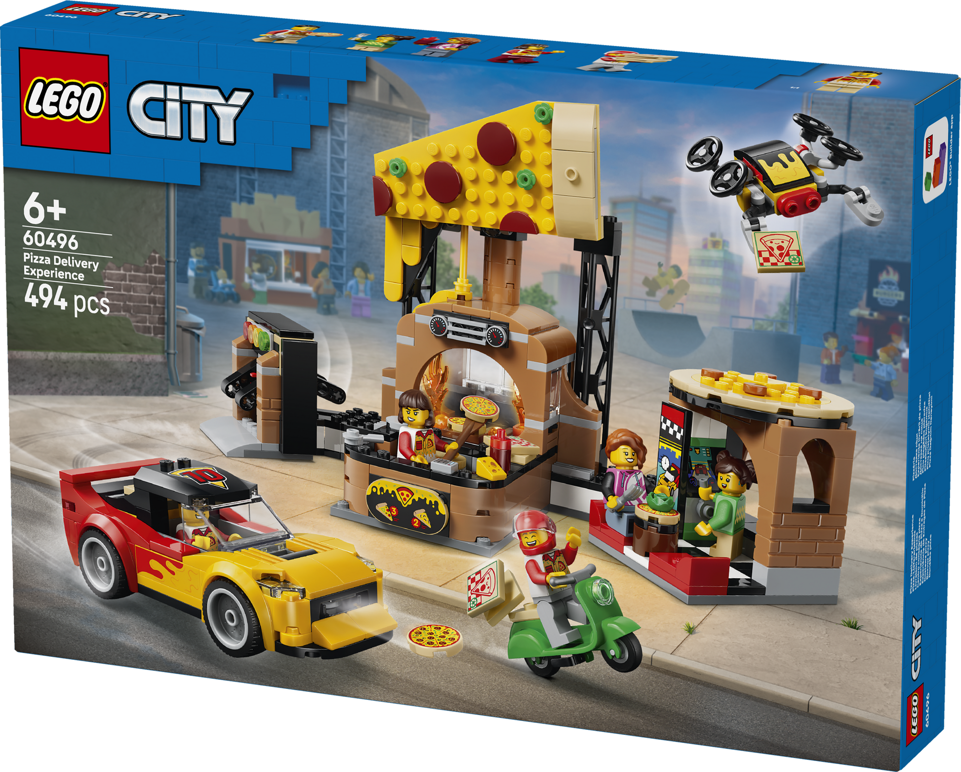 LEGO® | City: Pizza Delivery Experience with Vehicles (60496) - box detail
