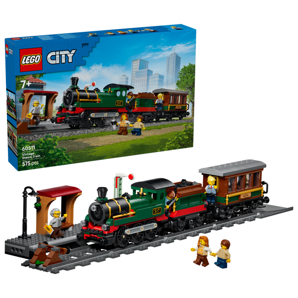 LEGO® | City: Vintage Steam Train (60511) - box and product image