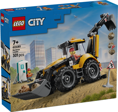 LEGO® | City: Yellow Backhoe Loader (60480) - box front