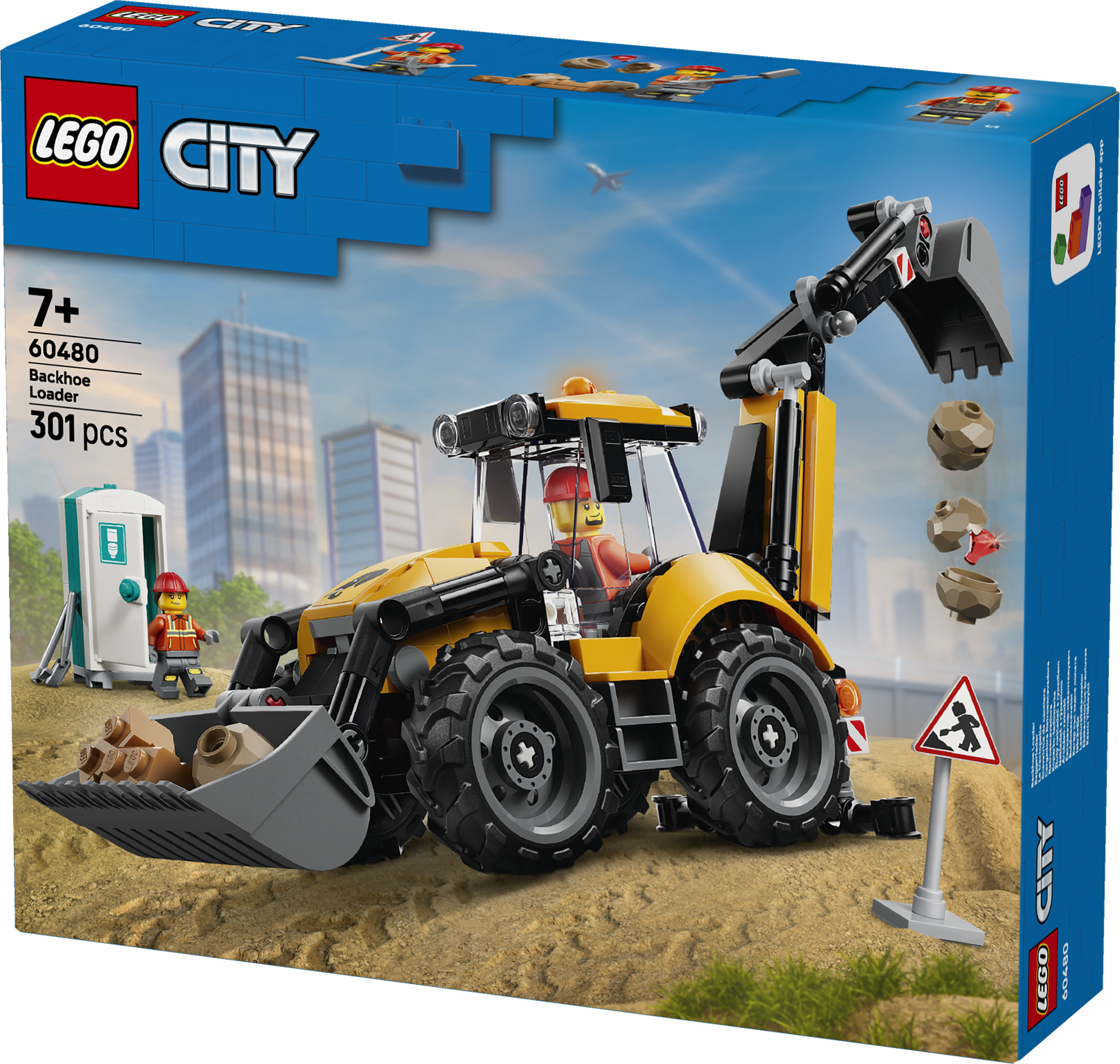 LEGO® | City: Yellow Backhoe Loader (60480) - box detail