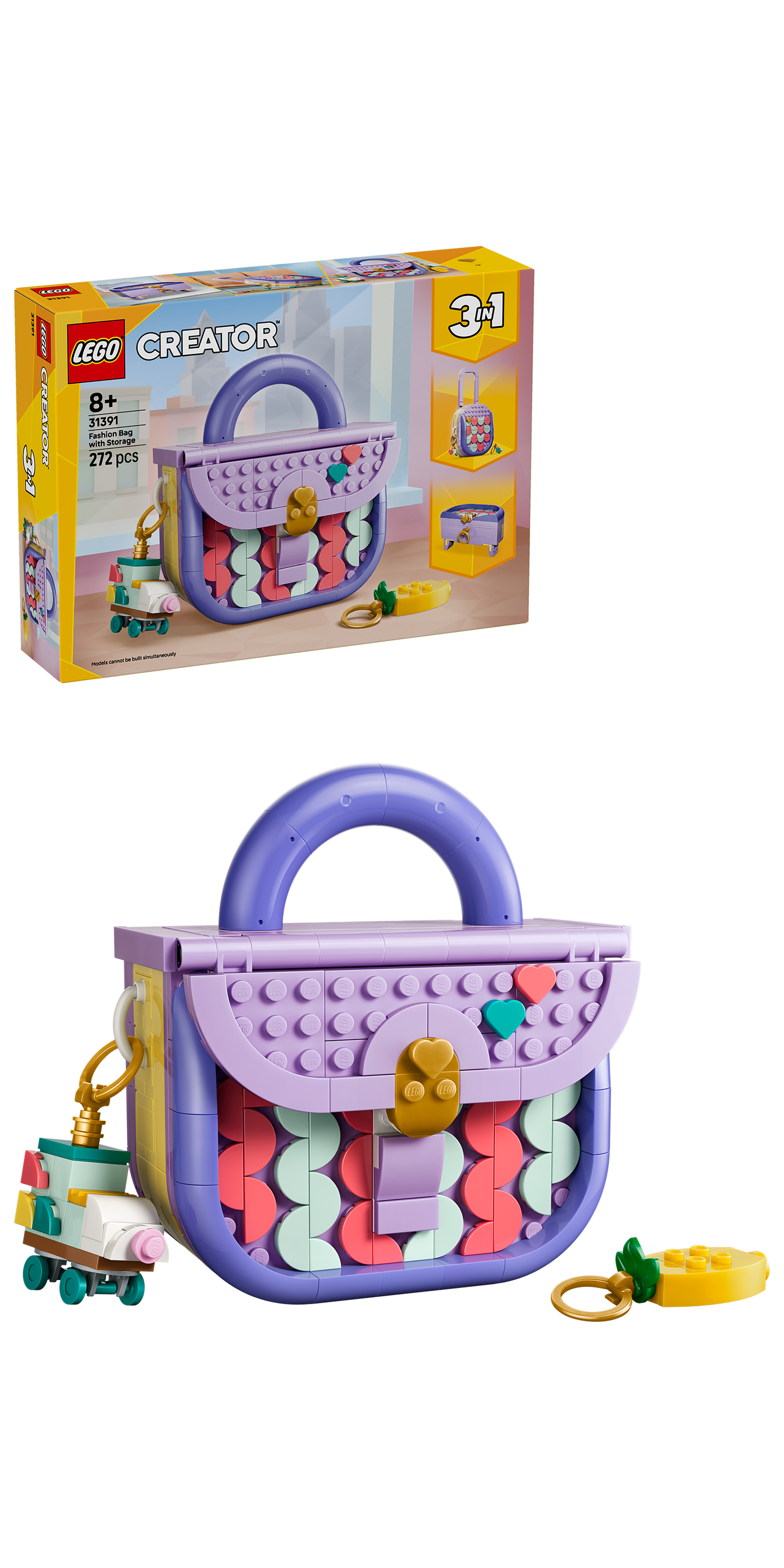LEGO® | Creator 3-in-1: Art Fashion Bag with Storage (31391) - box and product image