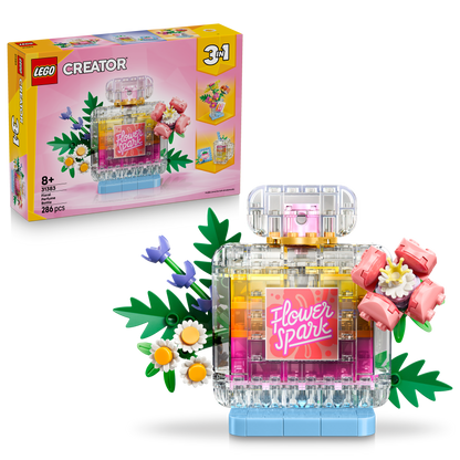 LEGO® | Creator 3-in-1: Floral Decor Perfume Bottle (31383) - box and product image