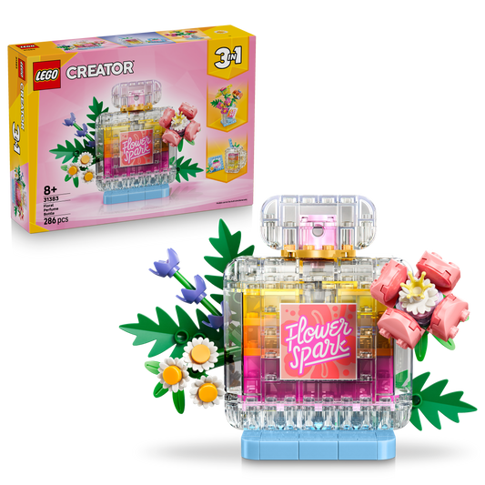 LEGO® | Creator 3-in-1: Floral Decor Perfume Bottle (31383) - box and product image
