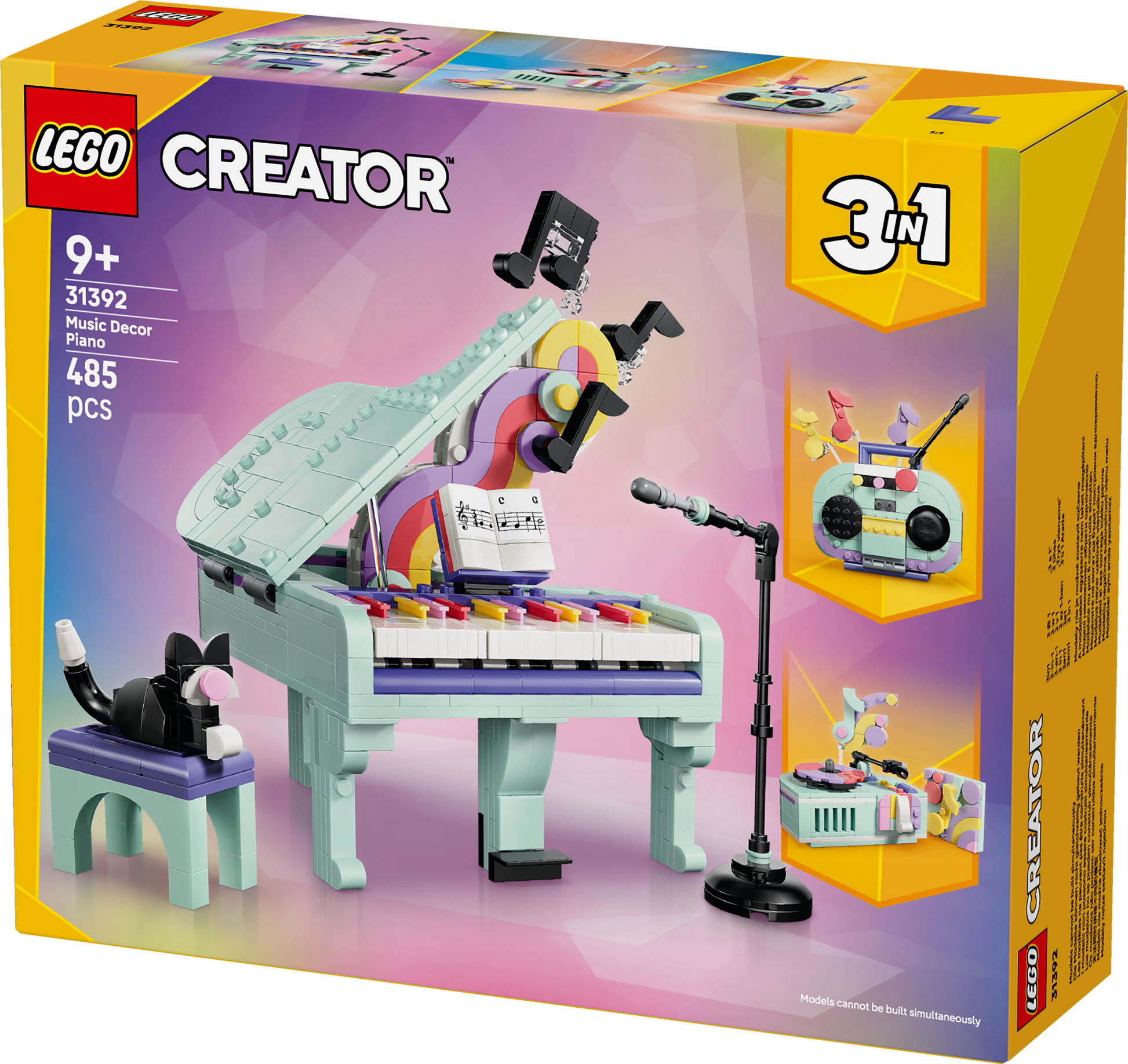 LEGO® | Creator 3-in-1: Music Decor Piano with Cat (31392) - box detail