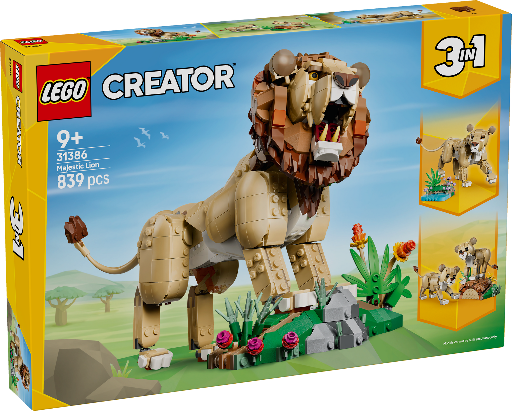 LEGO® | Creator 3-in-1: Wild Animals: Majestic Lion (31386) - box front