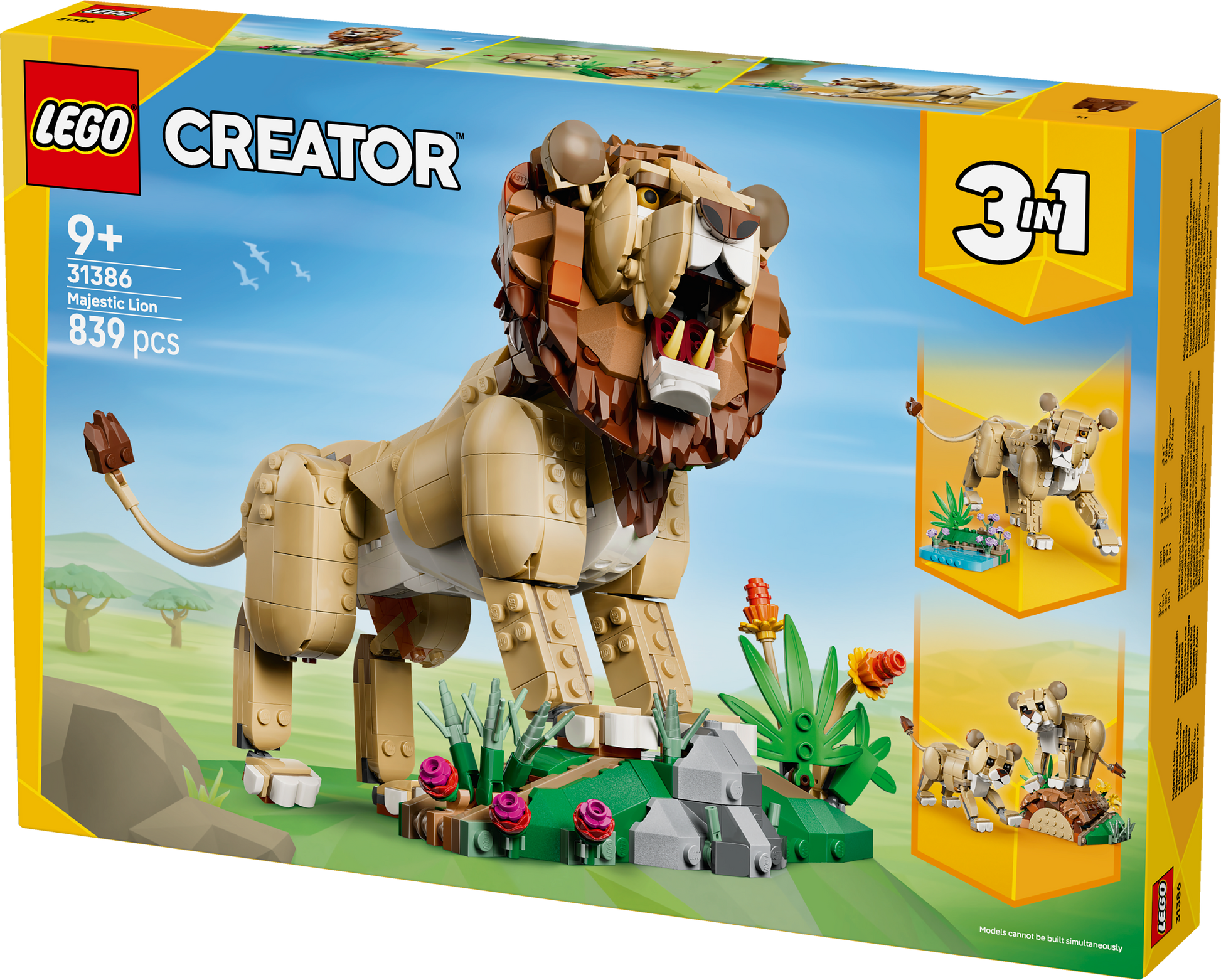 LEGO® | Creator 3-in-1: Wild Animals: Majestic Lion (31386) - box detail