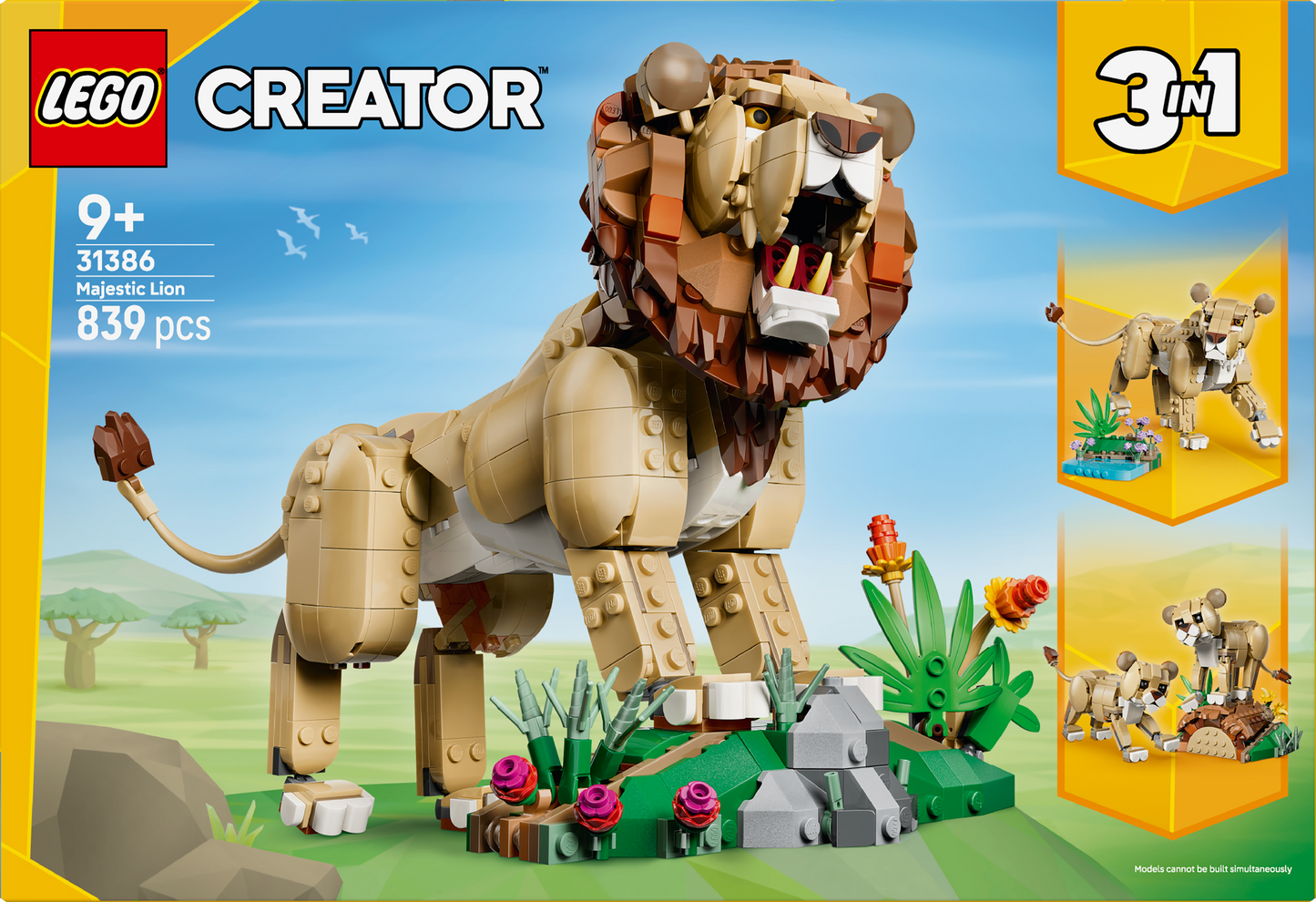 LEGO® | Creator 3-in-1: Wild Animals: Majestic Lion (31386) - box back