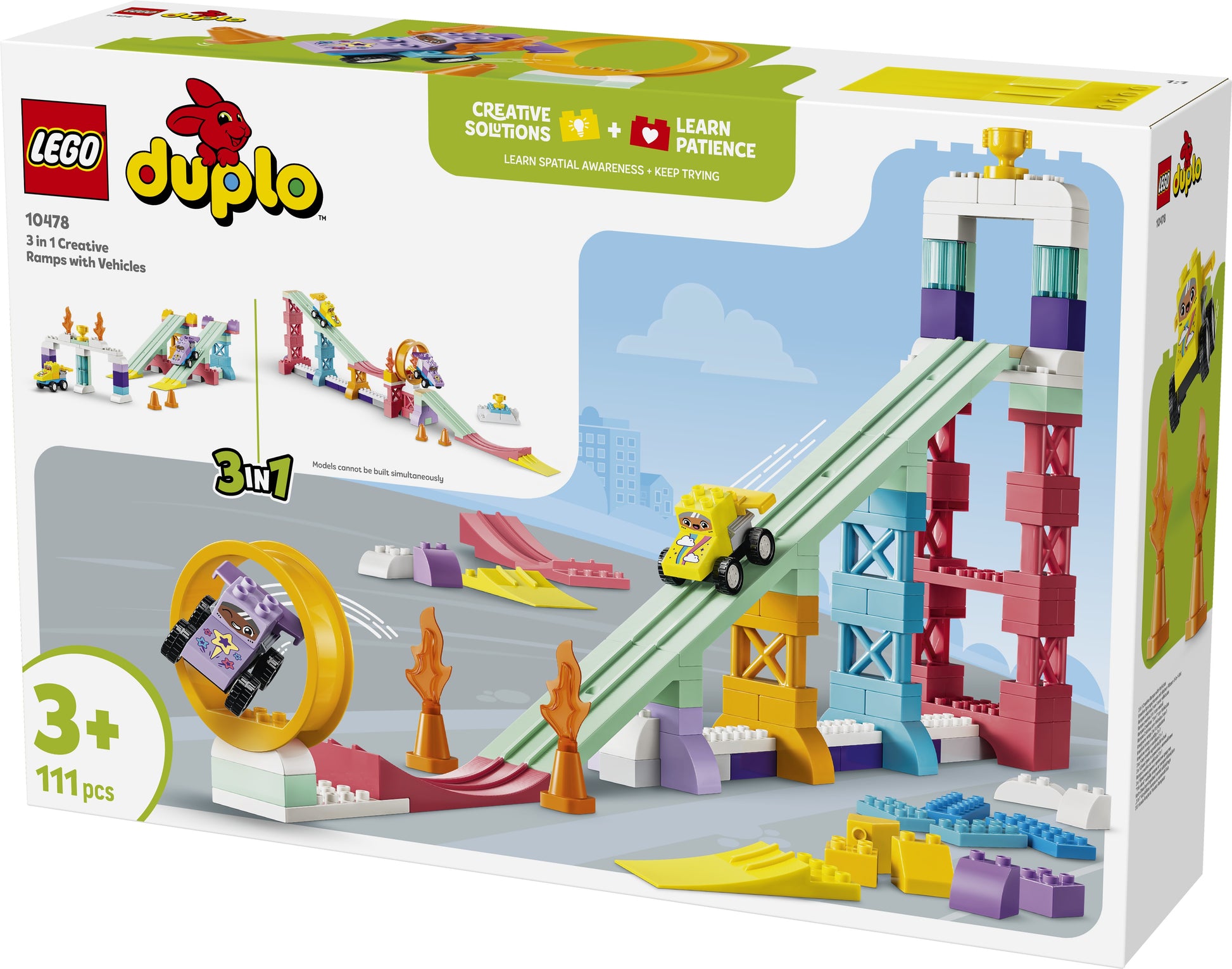 LEGO® | DUPLO: 3 in 1 Creative Ramps with Vehicles (10478) - box detail
