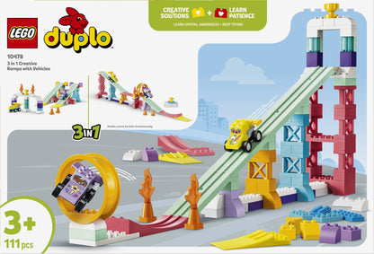 LEGO® | DUPLO: 3 in 1 Creative Ramps with Vehicles (10478) - box back