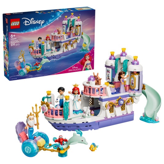 LEGO® | Disney: Ariel's Royal Wedding Boat (43299) - box and product image