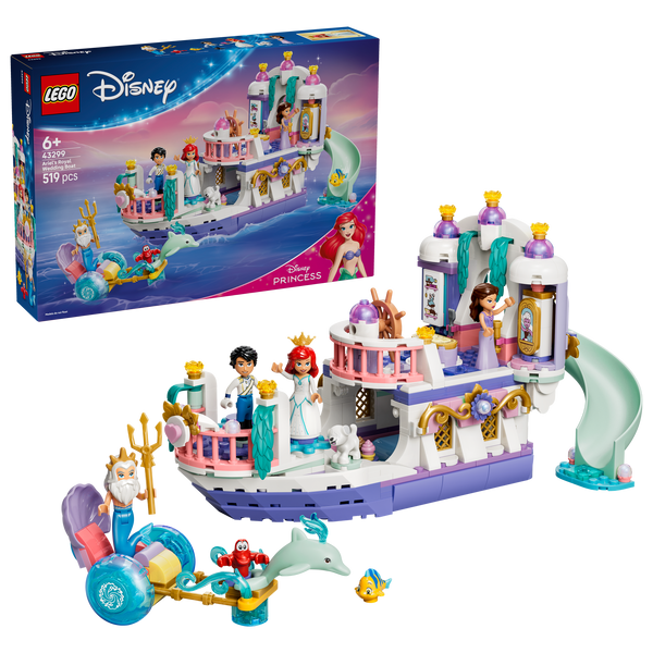 LEGO® | Disney: Ariel's Royal Wedding Boat (43299) - box and product image