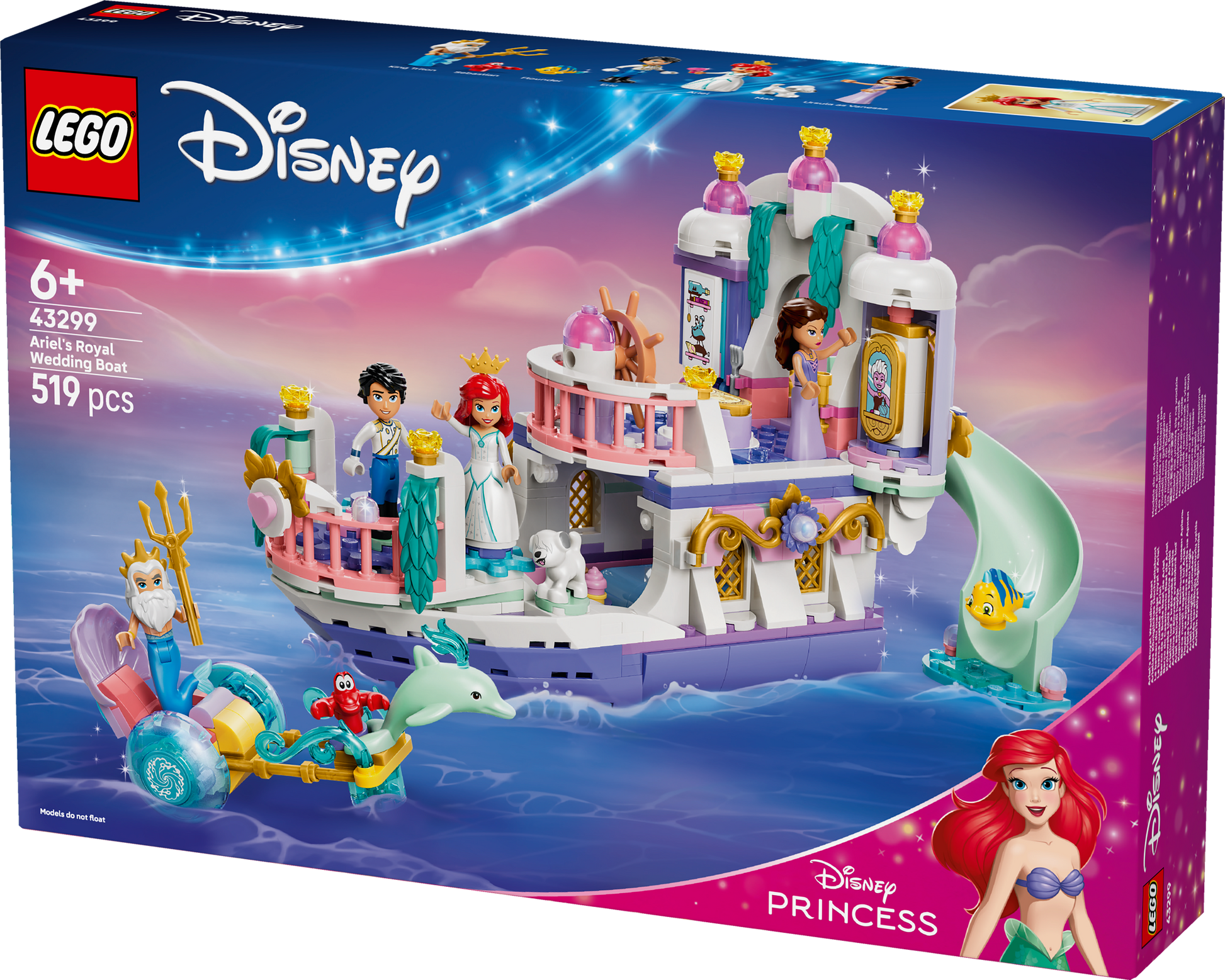 LEGO® | Disney: Ariel's Royal Wedding Boat (43299) - box detail