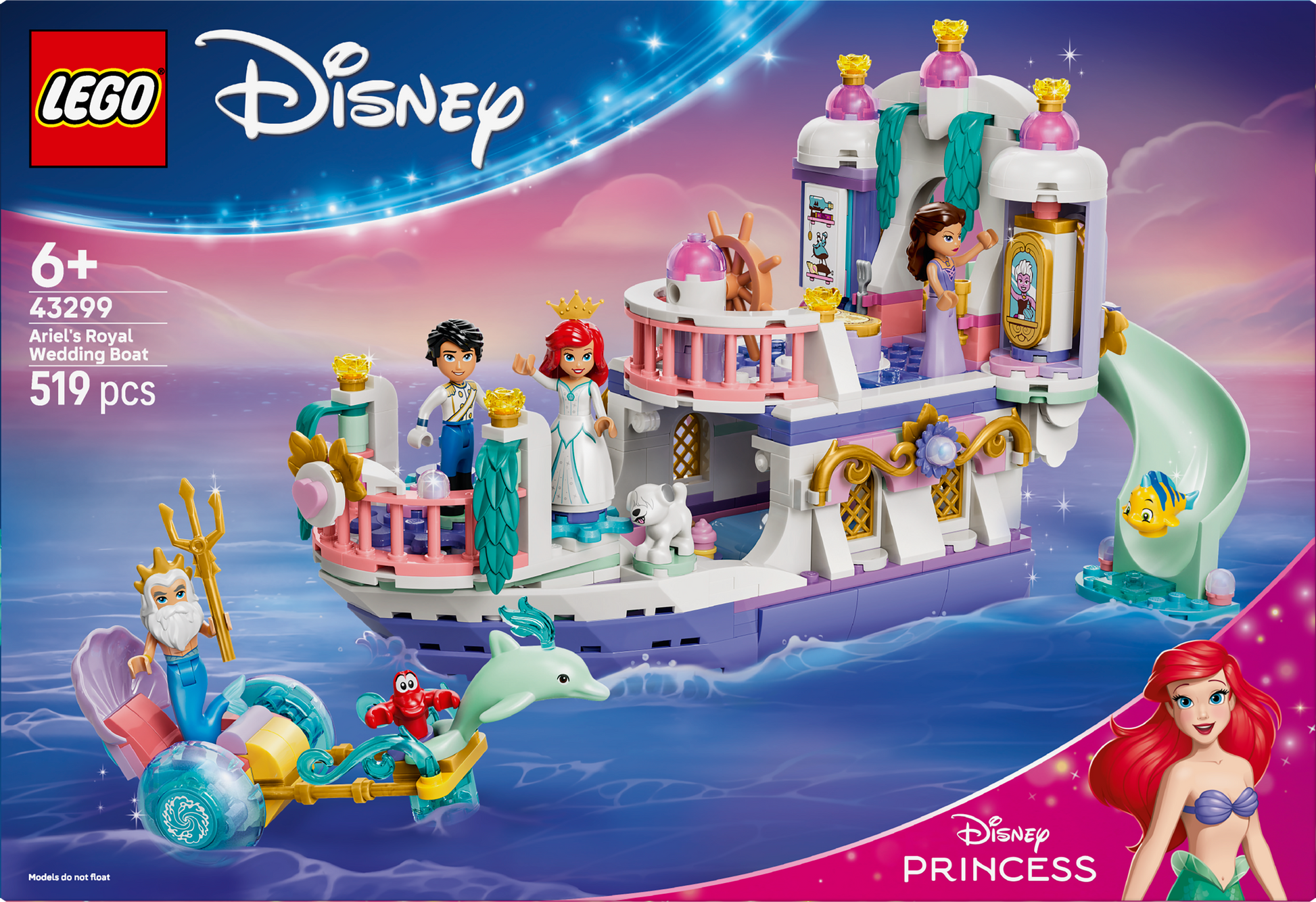 LEGO® | Disney: Ariel's Royal Wedding Boat (43299) - box back